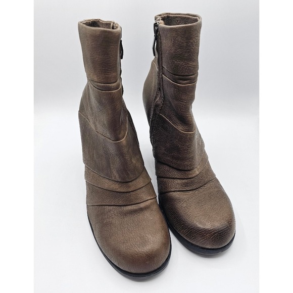 Vince Camuto Shoes - Vince Camuto Ankle Booties Womens 8.5 Brown Leather Belta Round Toe Zipper